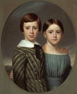 John Oscar Kent and his sister Sarah Eliza 1844  by Samuel Lancaster Gerry   1813-1891  Museum of Fine Arts Boston 43.29